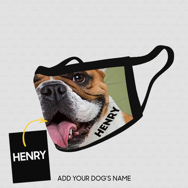 Personalized Dog Gift Idea - Cool Big Bull Face For Dog Lovers - Cloth Mask